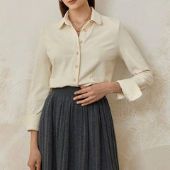 Three-Dimensional Simple Long-Sleeve Shirt