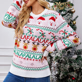 Pink Sweet Knitted Sweater And Winter