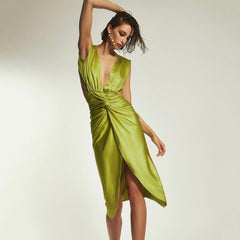 Deep V-neck Sleeveless Backless Evening Dress Party Dress