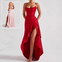 Backless Dress Split Suspender Maxi Dresses Clothing
