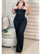 Sleeveless V-Neck Slimming Jumpsuit