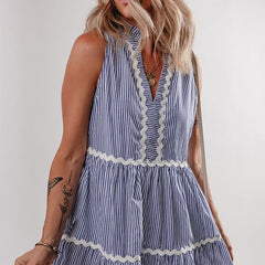 Wave Edge Stitching High Waist Skirt For Women