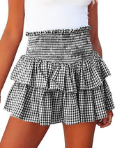 Cake Plaid Skirt