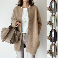Ins Single Breasted Cardigans Solid Color Knitted Jacket Spring Clothing