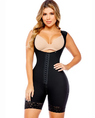 HIGH COMPRESSION GARMENT ABDOMEN CONTROL HOOK AND EYE CLOSURE TUMMY CONTROL BODYSUIT