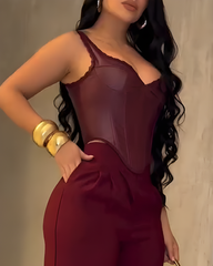 Leather Corset Top