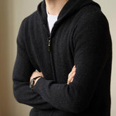 Men's 100 Pure Wool Hooded Cardigan And Sweaters