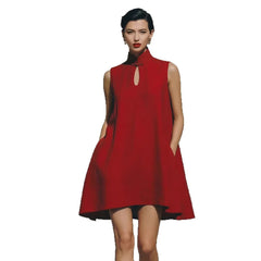 Front-short Back-long Asymmetrical Sleeveless Dress