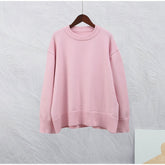 Sweet Crew Neck Pullover Sweater Loose Long-sleeved Tops For Clothing