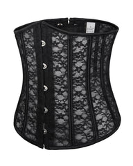 Lacing Corset Top Satin Boned Overbust Body Shaper Bustier