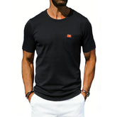 Men's Loose-fit Retro Simple Casual Crew-neck Short-sleeve T-shirt