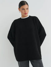Loose Sweater Gray Top