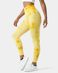 Seamless Flow High Waisted Tie Dye 7/8 Leggings