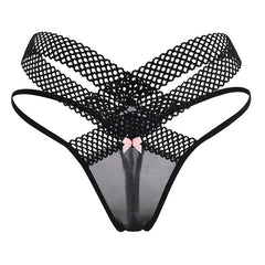 Female Leopard Print Lace Ultra-thin Thongs