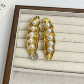 Catalina Pearl Peas Pod Drop Earrings