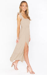 Temperament Suspender Split Dress With Lace-up Design Ruffled Beach Dresses For Women