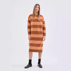Ladies Striped Dress Sweater