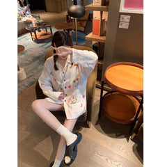 Full Score Embroidered Shirt Shorts