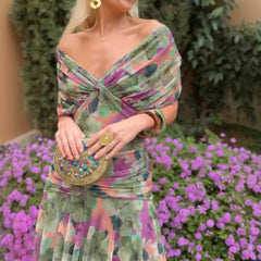 SpringMesh Printed Camisole Dress