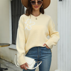 Sweaters Clothing Printed Pullover Flower Shirt