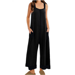 Casual Loose Jumpsuit Sleeveless U-neck One-piece