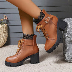 Fall Korean Style Plus Size Short Boots Women