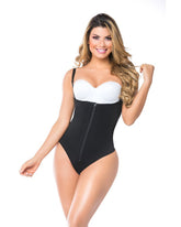 Shapewear Bodysuit Adjustable Shoulder Straps Zipper Control Body Shaper Fajas