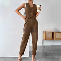 Womens Jumpsuit Commuter Slim Fit Suit