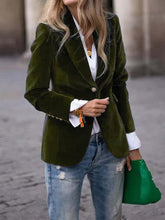 Velvet Lapel Casual Suit Business Slim Single-breasted Jacket Outwear Clothing For Women