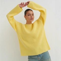 Loose Sweater Gray Top