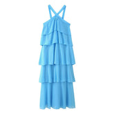 Decorative Chiffon Sling Dress Women