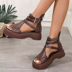 Roman Sandals Sandals Spring And Flat Heel Muffin Women