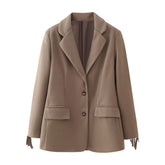 Tassel Wool Suit Jacket Tops