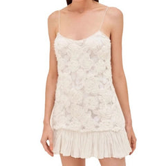 Three-dimensional Flower Patchwork Strap Dress For Women