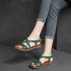 Retro Buckle Sandals For Women