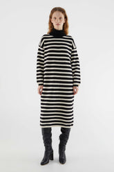 Ladies Striped Dress Sweater