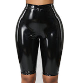 Thin PU Shorts For Outer Wear