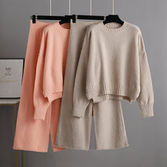 Casual Knitted Pants Set For Women