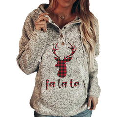 Jacket Christmas Letter Print Hooded Sweater