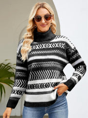 Loose Turtleneck Sweater Idle Style Casual Knitted Sweater