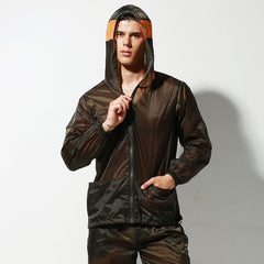 Men's Ultra-thin Sun Protection Clothing And Breathable Casual Solid Color Beachwear