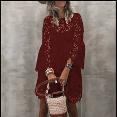 Misha Floral Lace Cut Out Tunic Blouse
