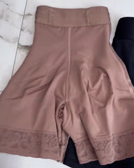 High Waist Hook & Eye Compression Butt Lifting Shorts