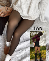 High Waist Stretch Fleece Lined Leggings (Closed Foot)