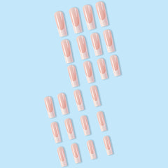 Simple White Border French Style Wearable Manicure