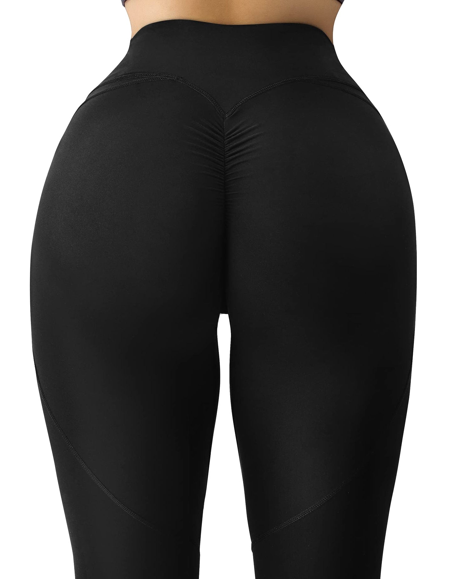 V Cross Waist Tight Hip Lift Leggings High Waist Workout Yoga Pants