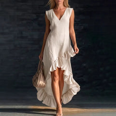 Cotton-linen Long Dress For Women