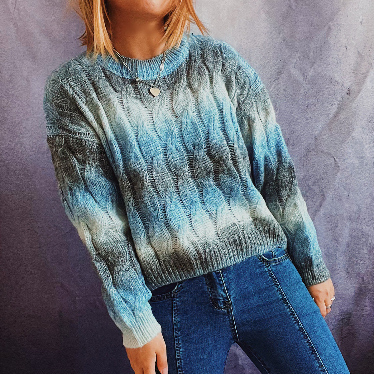 Lightweight Rainbow Short Knitted Sweater For Women