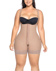 Shapewear Hook And Eye Closure Tummy Control Adjustable Crotch Open Bust Bodysuit