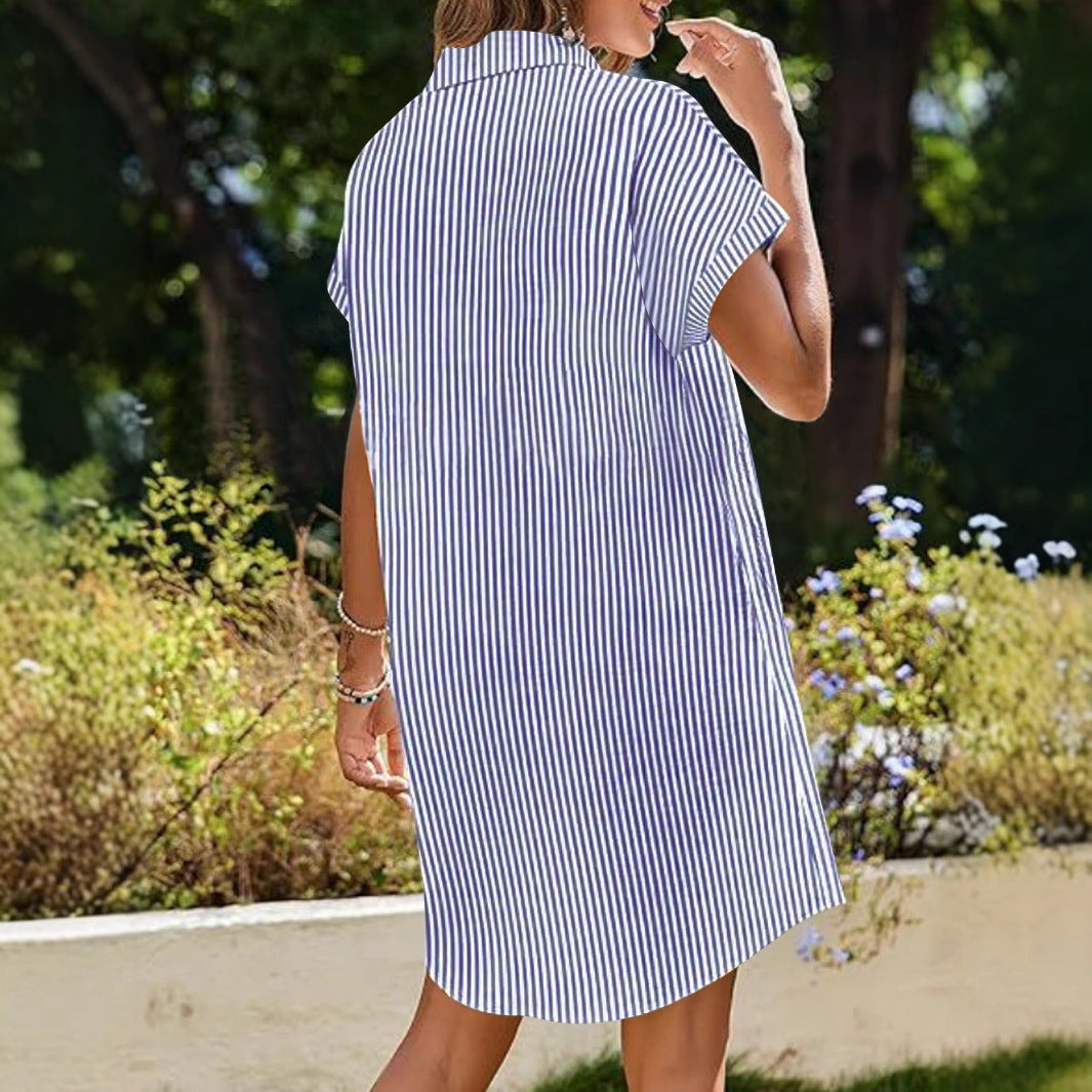 Striped Shirt Dress